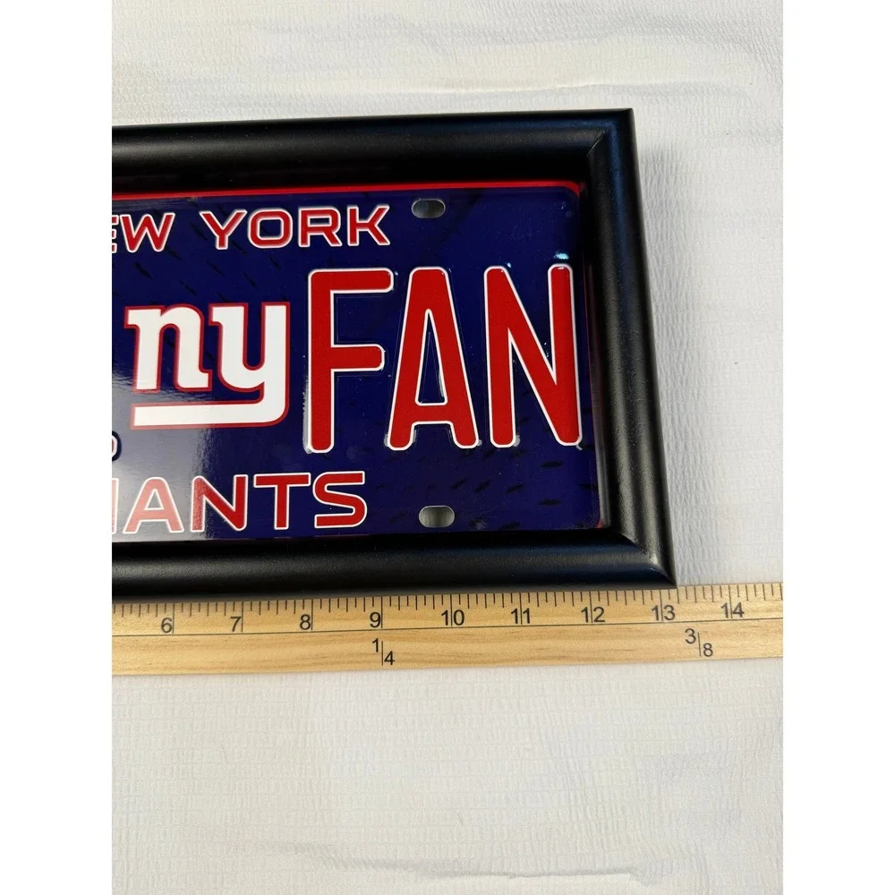 New York Giants NFL License Plate Clock Wall Decor Fan Gift Big‎ Blue Man Cave